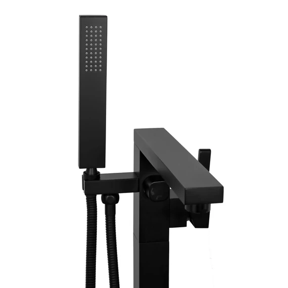 LUNART Freedom szabadon álló kád csaptelep zuhanyszettel, Matt Black