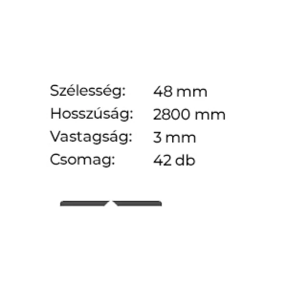 AGT LAMBRI Univerzális élzáró LB-2002, Matt Light Walnut 239