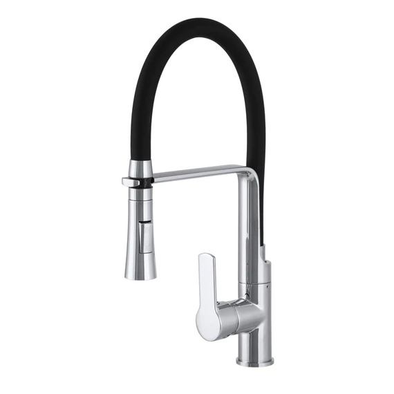 LUNART Lacy konyhai csaptelep, Black Chrome