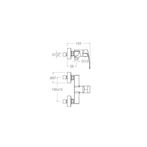 RamonSoler New Fly zuhany csaptelep, Chrome