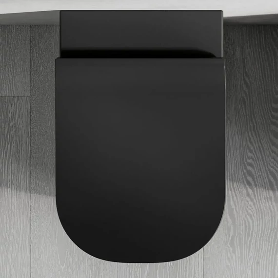 LUNART by DOLOMITE Bruno perem nélküli fali WC ülőkével, Matt Black