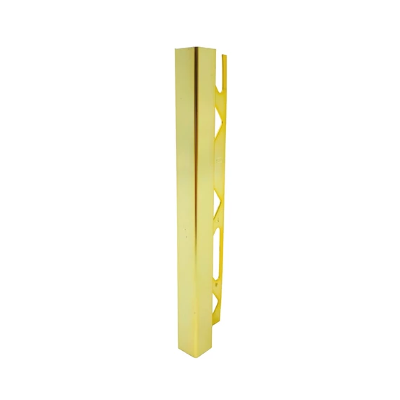 Szögletes, polírozott alumínium élprofil 2700x10mm, arany