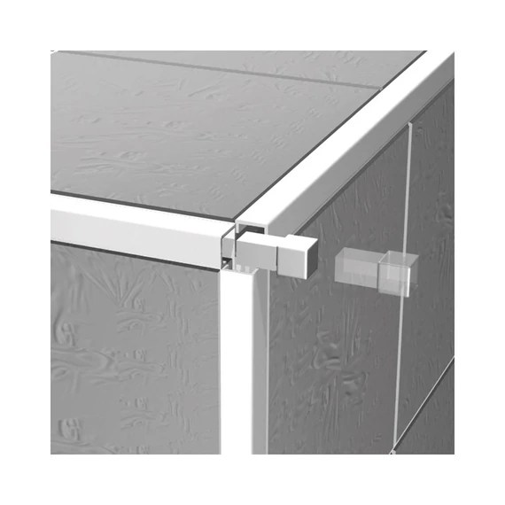 Szögletes, polírozott alumínium élprofil 2700x10mm, arany