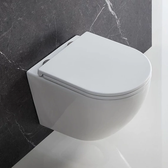 LUNART Polly kompakt fali WC tornádó öblítéssel, ülőkével, Glossy White