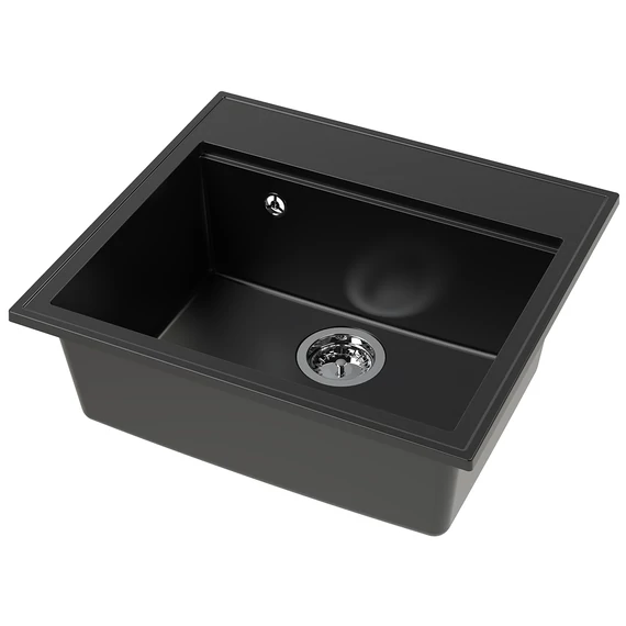 Oldalnézet Midnight Black Cuki Lux mosogató